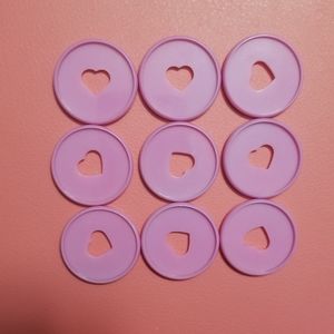 9 Happy Planner Plastic Classic Discs in Pink